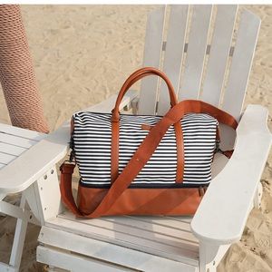 Boasha striped weekend bag